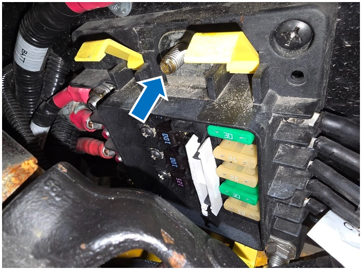 Figure 18 –Top terminal cable to remove to unlock cover.