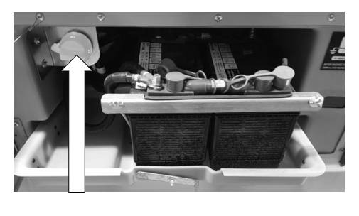 Figure 2 – Emplacement de l’interrupteur des batteries 12 V
